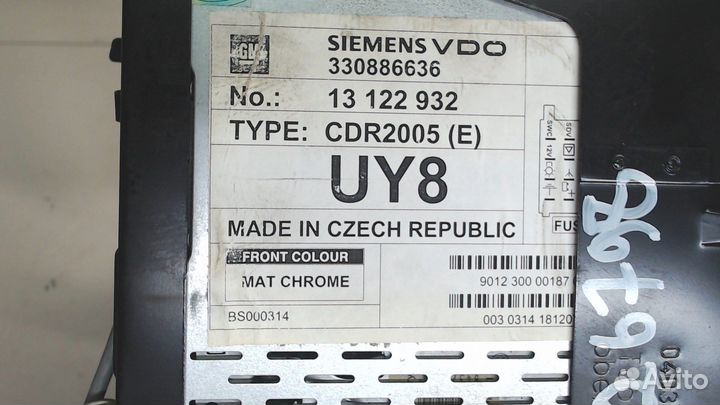 Магнитола Opel Corsa C, 2003