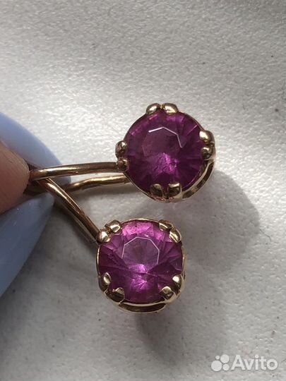 Золотые серьги 583 проба СССР