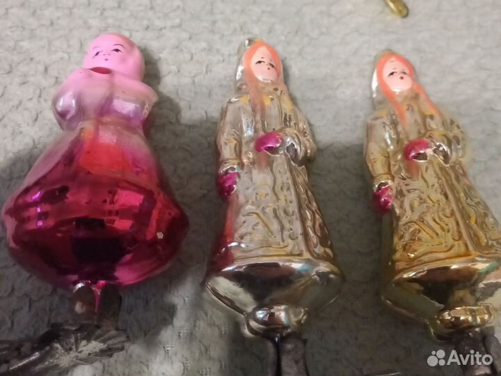 Елочные игрушки СССР на прищепке