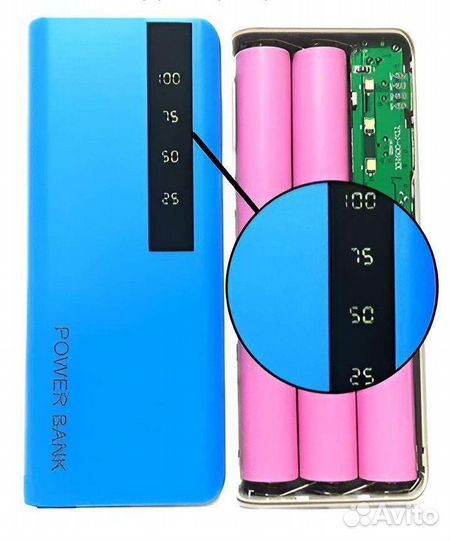 Powerbank 14 000 mAh Для батареек зарядник