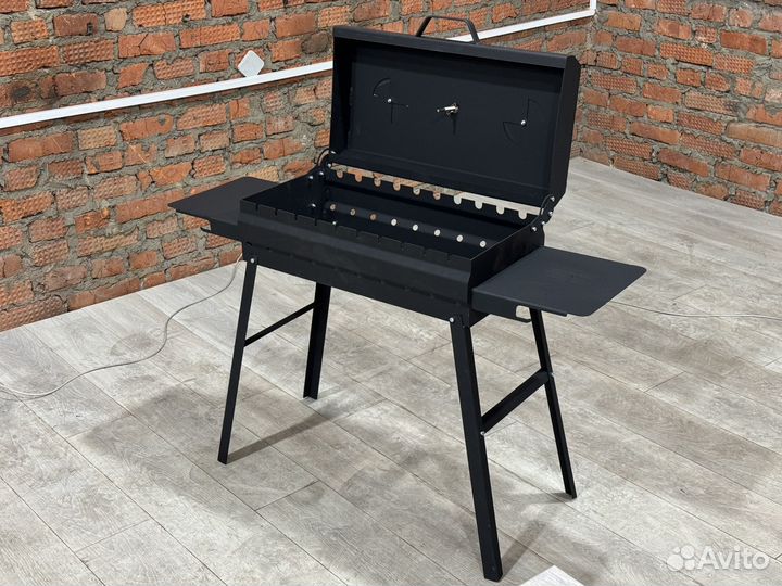 Мангал с крышкой барбекю новый