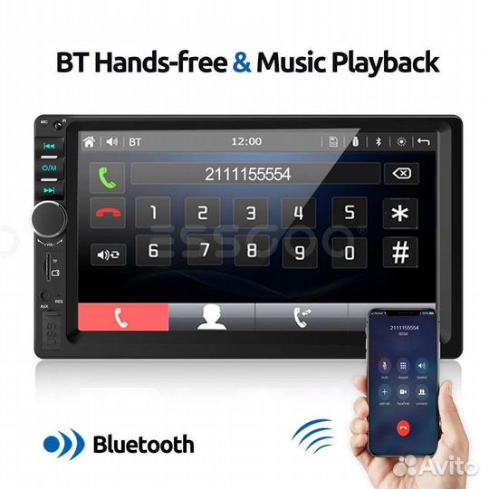 Новая Автомагнитола 2 din bluetooth сенсорная MP5