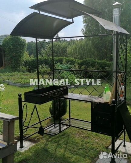 Мангал с крышей