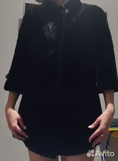 Шуба натуральная цигейка (Авто Леди) р. 46-50