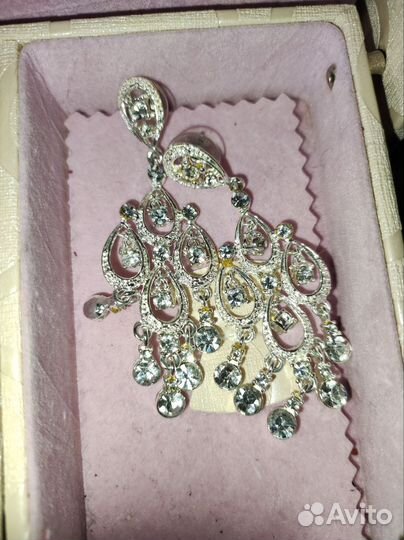 Серьги с кристалами swarovski
