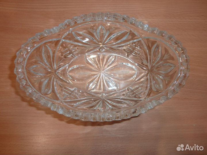 Ваза хрустальная (салатница,конфетница) Чехия