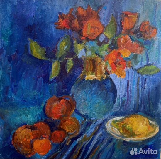 Картина маслом на холсте цветы