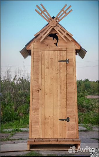 Дачный туалет деревянный BLU785