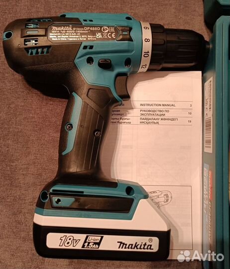 Дрель-шуруповерт 18v Makita Df488DWE