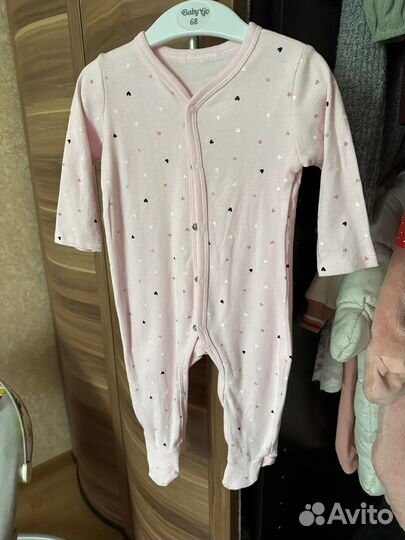 Комбинезоны слипы для новорожденной 68 новый