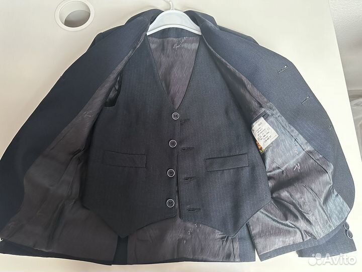 Пиджак двойка на мальчика синий 128
