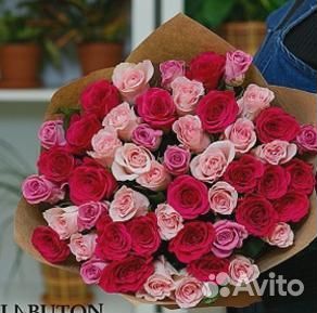 Букет 51 роза Роза доставка цветов