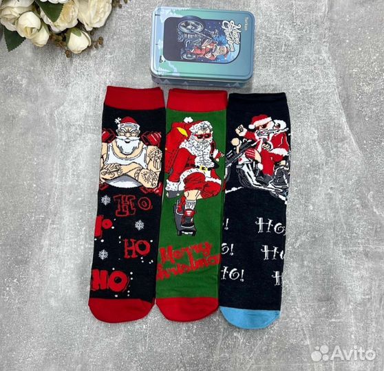 Носки новогодние мужские