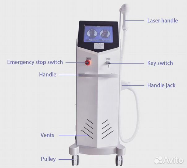 Диодный лазер для удаления волос. Рассрочка 12 мес