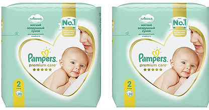 Памперс Pampers premium care 4-8кг, 20шт