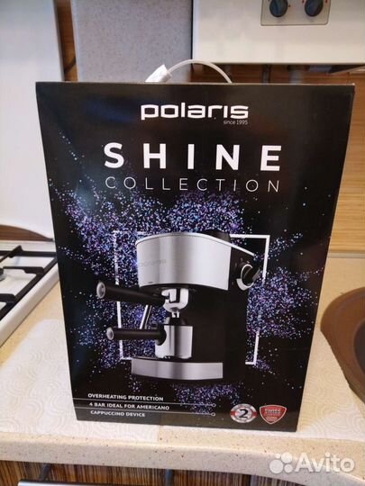 Кофеварка рожкового типа Polaris PCM 4008 (новая)