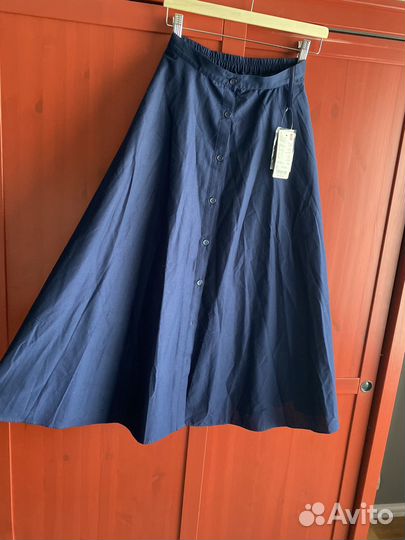 Юбка синяя uniqlo S