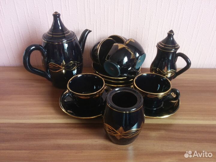 Кофейный сервиз кобальтовый