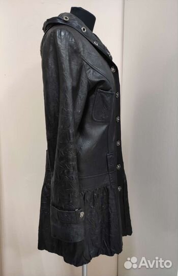 Кожаный плащ, кожа натуральная, р. 46-48
