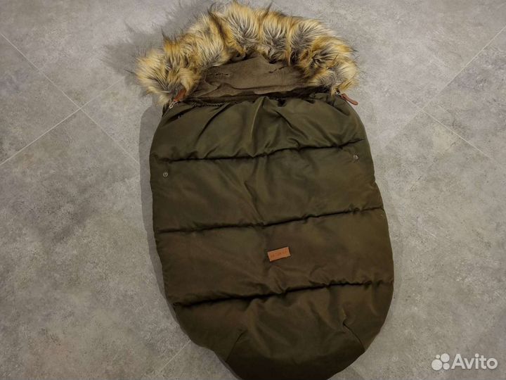 Зимний конверт в коляску с мехом
