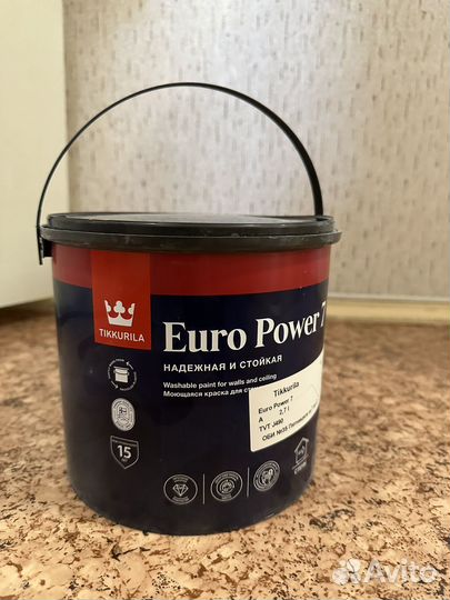 Краска tikkurila euro power 7 j490