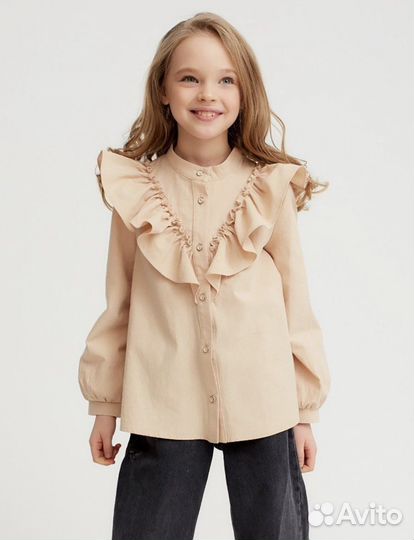 Блузка для девочки школьная рубашка детская