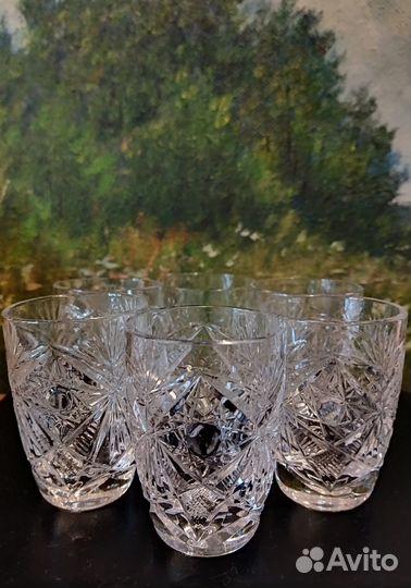 Стопки хрусталь, 7,5см, 6шт