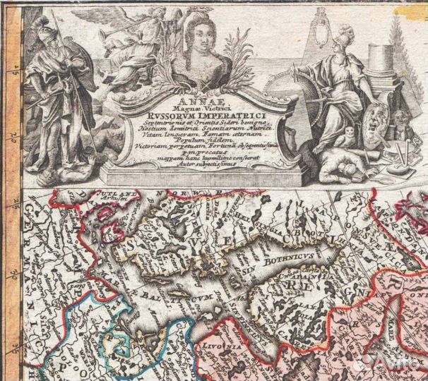 Карта России и Тартарии при Анне Иоанновне, 1739
