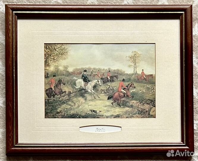 Картины Охота Англия винтаж 1950гг