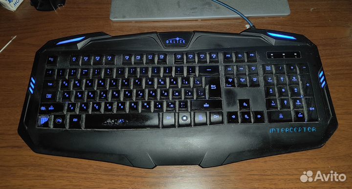 Клавиатура с подсветкой Оklick 730g interceptor