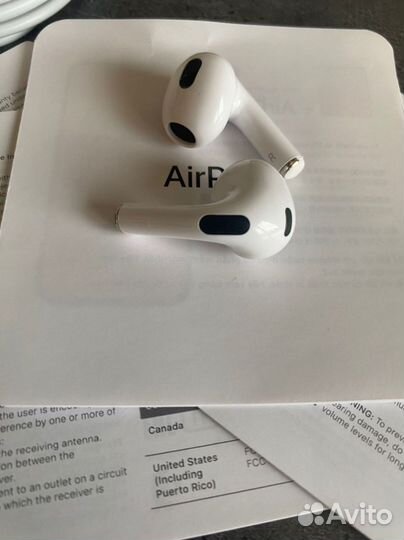 Беспроводные наушники apple airpods 3