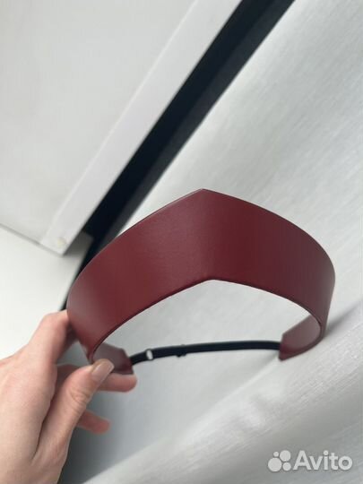 Кокошник современный эко-кожа красный серый черный