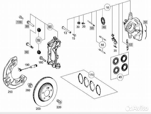 Диск тормозной передний Mercedes w205/213/231/253