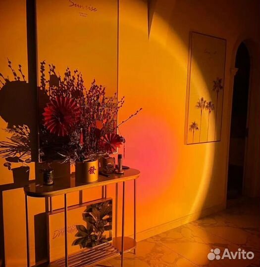 Настольная лампа закат