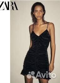 Платье бархатное Zara новое