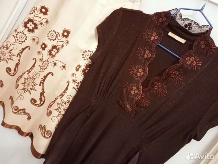 Юбка атласная+блузка