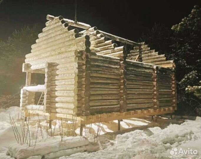 Сруб дома в чашу 6х8м, с Доставкой