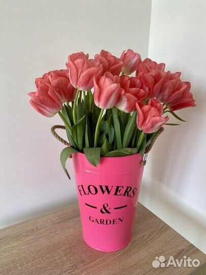 Цветные металлические вазоны-кашпо для цветов