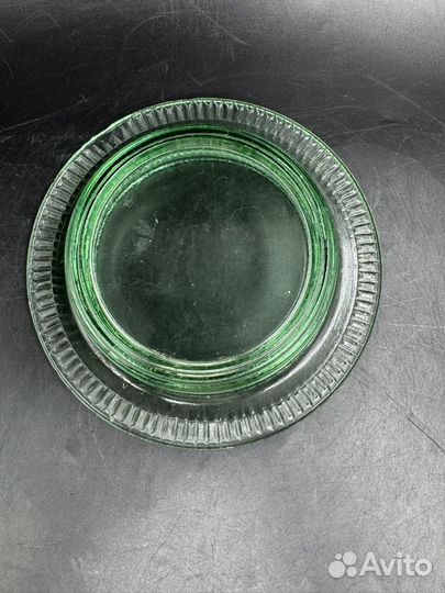 Масленка креманка старинное цветное стекло