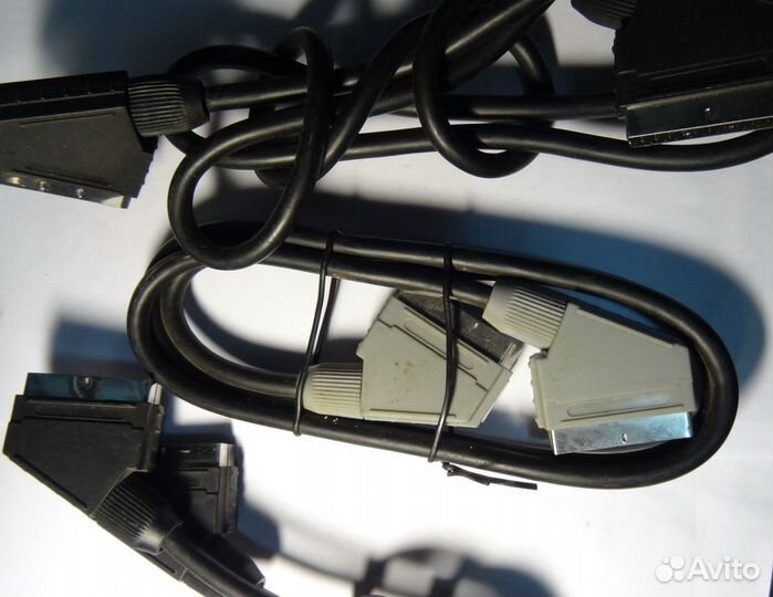 Кабель Скарт - Скарт черный хорошее состояние