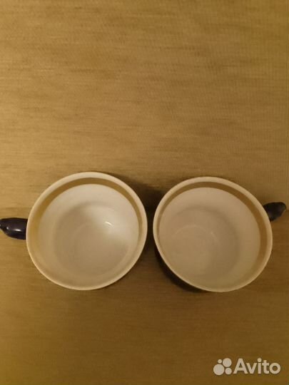 Чашка чайная кобальт позолота Гжель