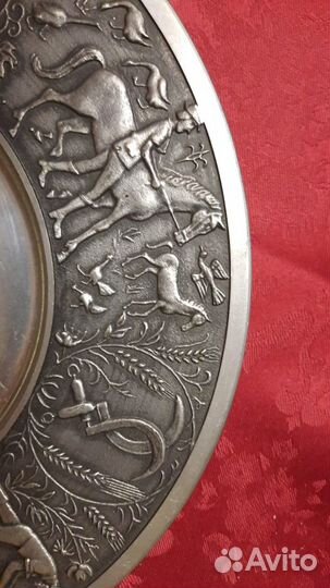 Подарок на юбилей Коллекционная тарелка олово