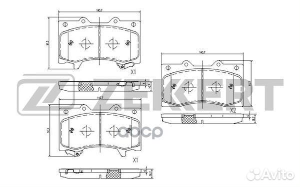 Колодки торм. диск. передн. Nissan Patrol (Y62)