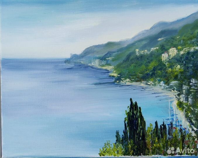 Ялта. Вид с Поликуровского холма. Холст. Масло