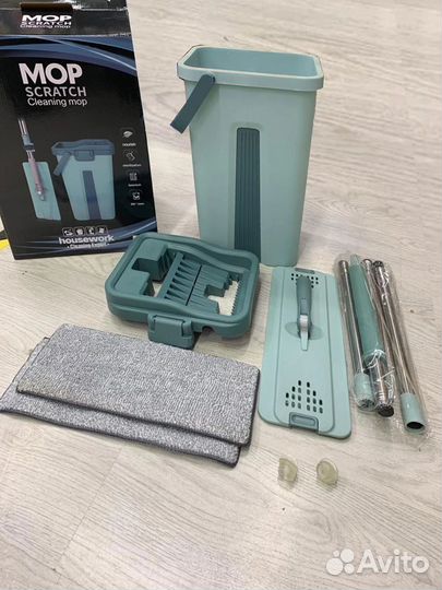 Швабра с отжимом в ведре 10 литров