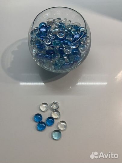 Шарики стеклянные приплюснутые и вызочка IKEA