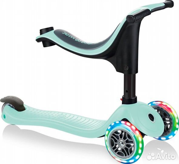 Самокат Globber GO UP sporty lights мятный Kra551