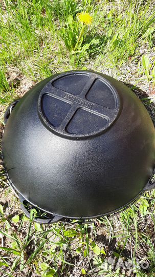 Казан чугунный 9 л Forester с крышкой садж