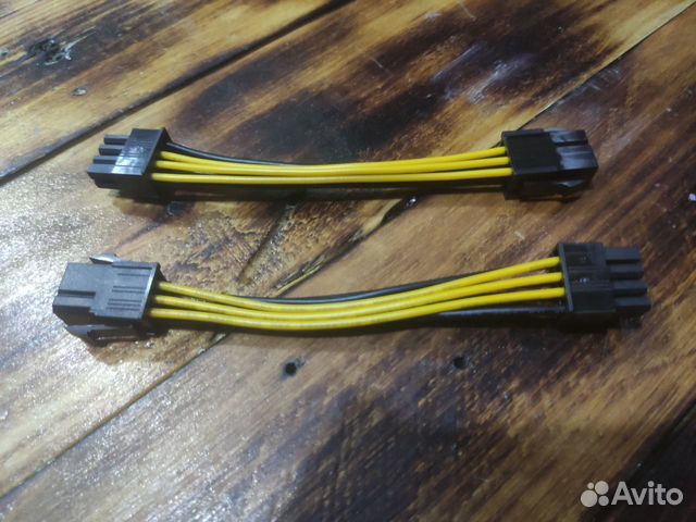 Переходник 6pin PCI-E - 8pin 16AWG Видеокарты
