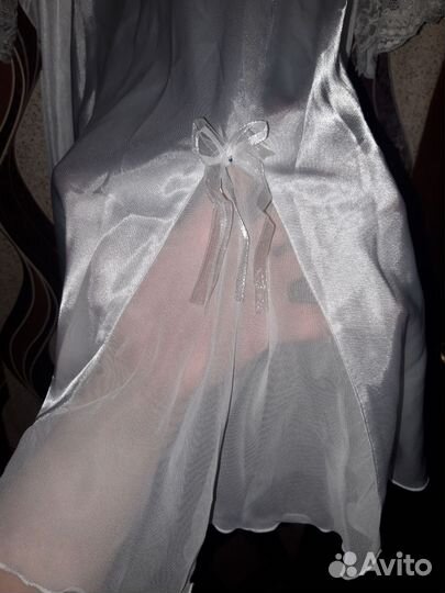 Кружевной пеньюар+ сорочка на брительках